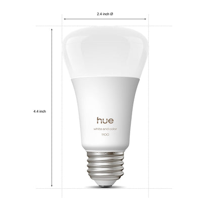 Philips Hue Smart LED A19 Bulb, White and Color Ambiance, E26 Base, 9.5W, Full Spectrum Light 1000K-20000K, 1100 Lumens, Dimmable, Works with Alexa, Google Assistant, and Apple Home, 1 Pack 🍁 All In One Marketplace Canada