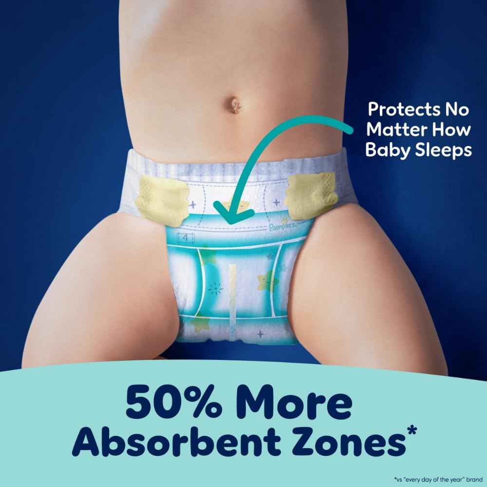 Pampers ZZZ Overnight Diapers, Size 5, Nighttime Protection Disposable Baby Diaper, 1 Pack (Count of 88) 🍁 All In One Marketplace Canada