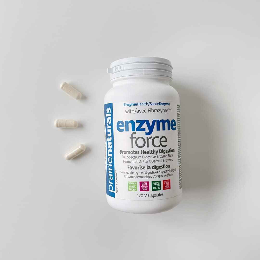 Prairie Naturals Enzyme Force - Full Spectrum Plant Enzyme with FibraZyme VCaps - 120 Count 🍁 All In One Marketplace Canada