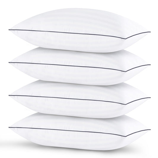 Pillows Standard Size Set of 4 - Bed Pillows for Sleeping 4 Pack, Cooling Supportive Hotel Pillows with Premium Soft Down Alternative Fill for Side Stomach and Back Sleepers 🍁 All In One Marketplace Canada