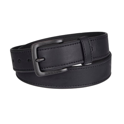 Levi's Casual Belt-Dress for Men Jeans with Thick Strap and Buckle, Matte Black, Medium (34-36) 🍁 All In One Marketplace Canada