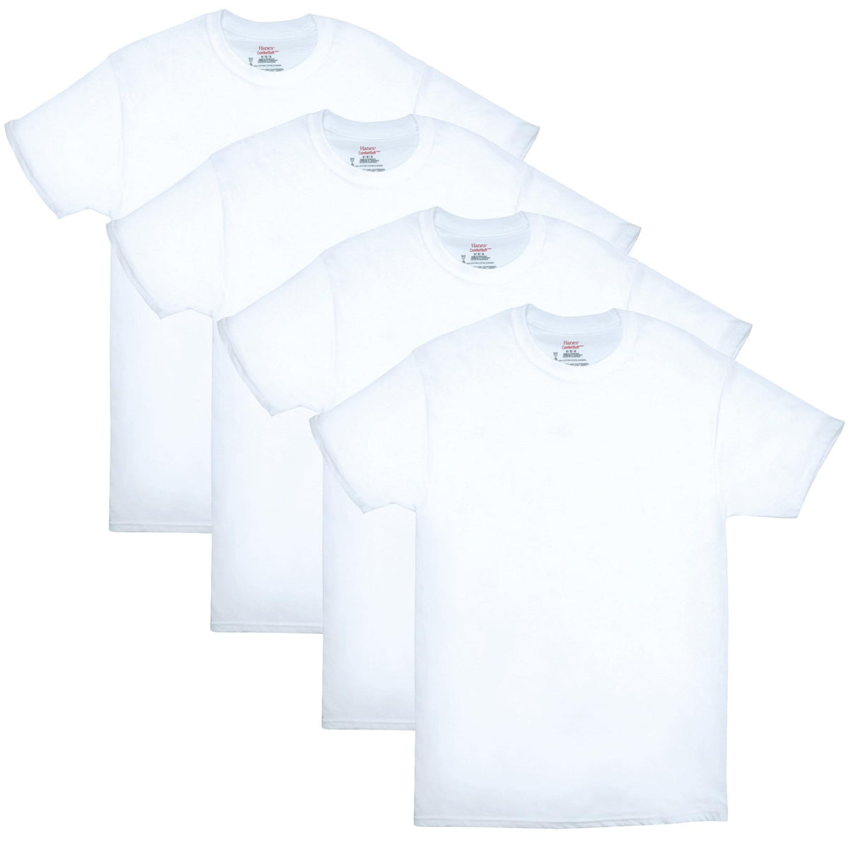 Hanes Mens ComfortSoft 4 Pack Cotton Crewneck T-Shirt. Undershirts, White, 3X-Large US 🍁 All In One Marketplace Canada