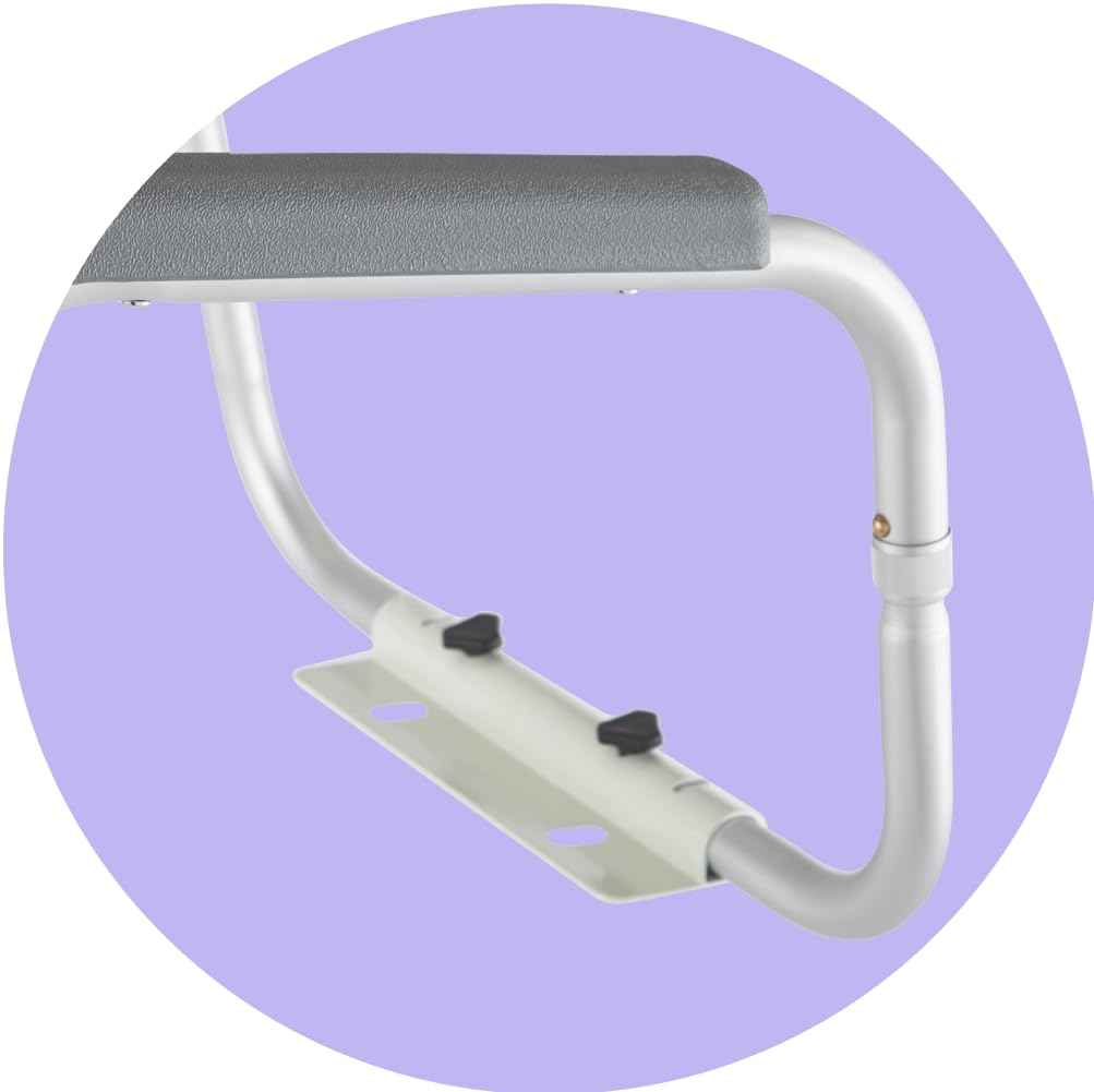 Medline Toilet Safety Rail for Seniors with Easy Installation; Height Adjustable Toilet Safety Frame; Bathroom Assist Rail with Armrests; Bathroom Safety; 250 lb. Weight Capacity 🍁 All In One Marketplace Canada