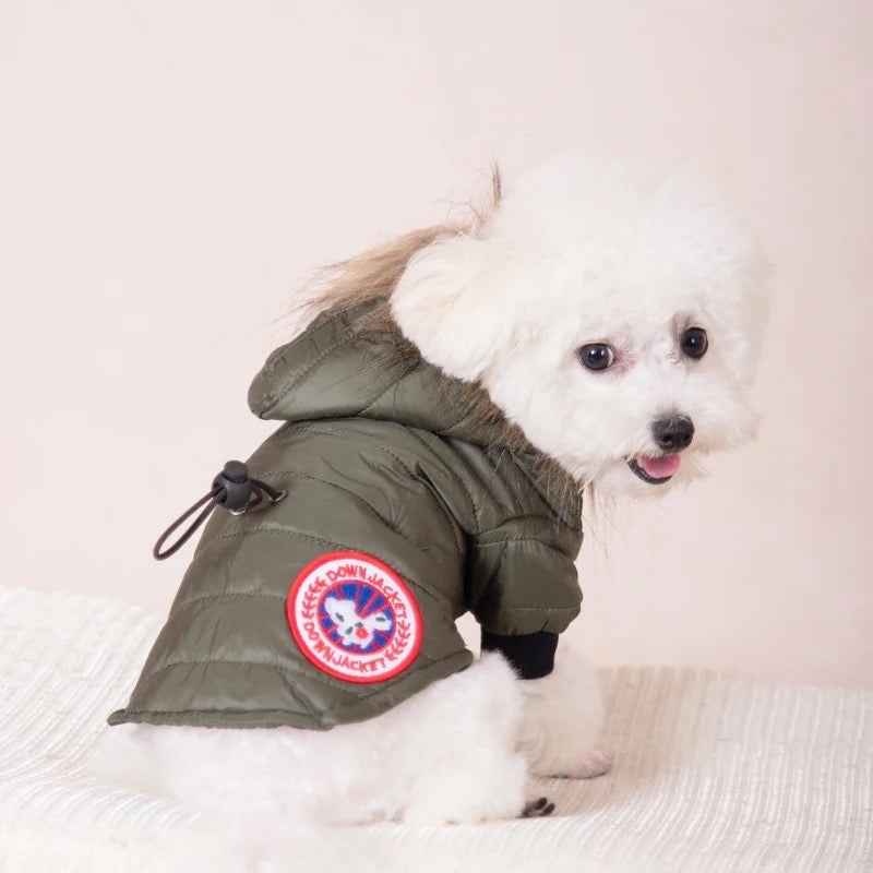 Arctic Shield Dog Jacket | Insulated Winter Dog Jacket with Fur Hood