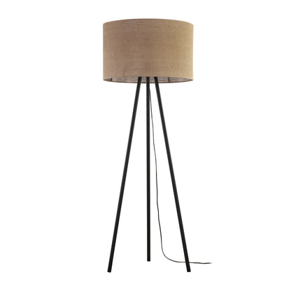 JUTE Natural Woven Floor Lamp for Living Room, Bedroom & Reading Nook – Scandinavian Minimalist Lighting - AURABAGS SHOP