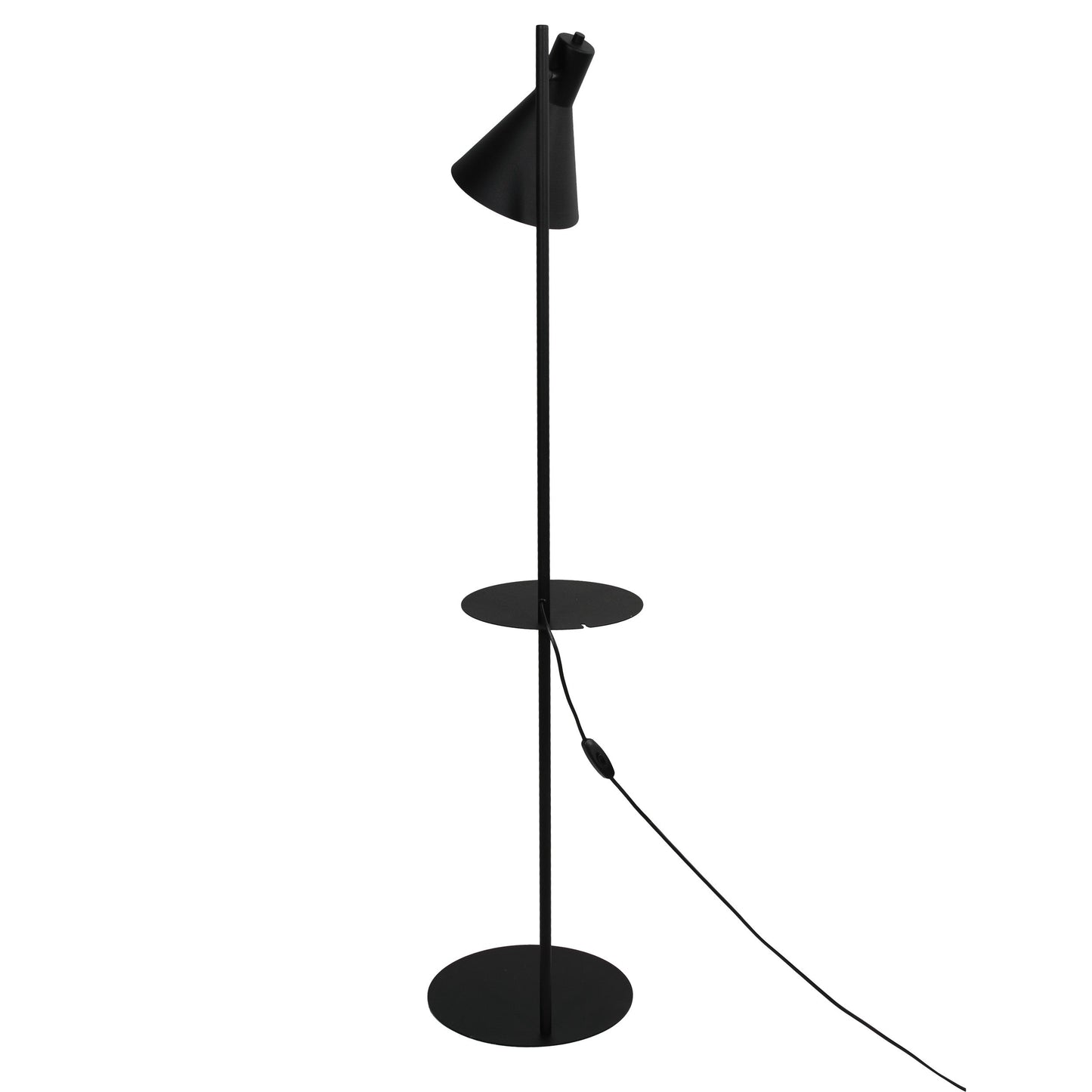 JUMP Black Industrial Tray Floor Lamp for Living Room & Reading Nook