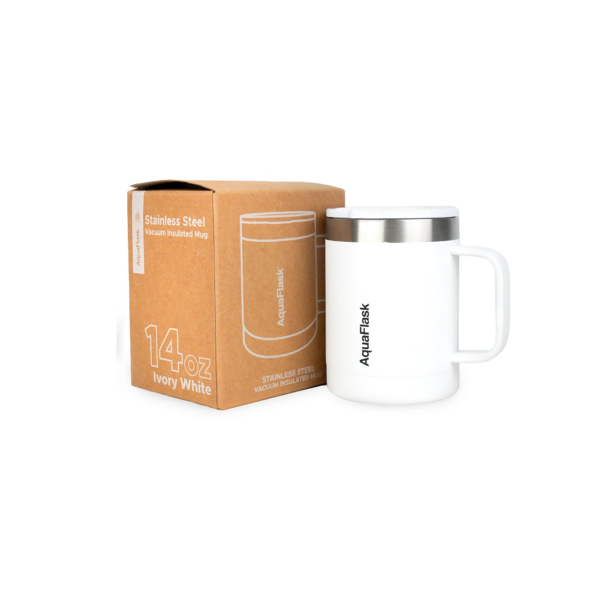 Aquaflask Thermobecher isoliert mit Deckel und Henkel 415ml (14 oz)
