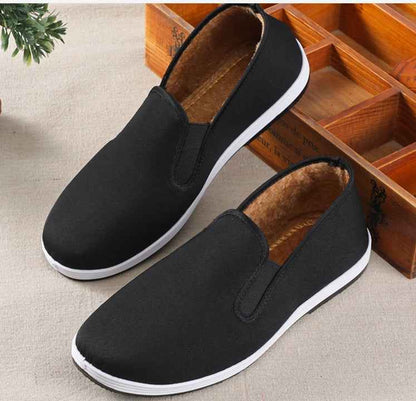 Men's Warm Velvet-Lined Cotton Casual Shoes