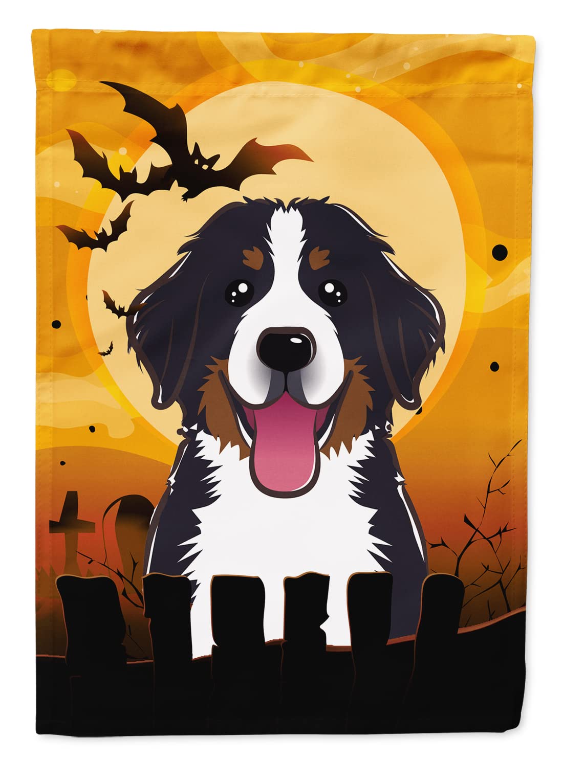 Caroline's Treasures BB1795CHF Halloween Bernese Mountain Dog Canvas House Size Flag, Multicolor, Large
