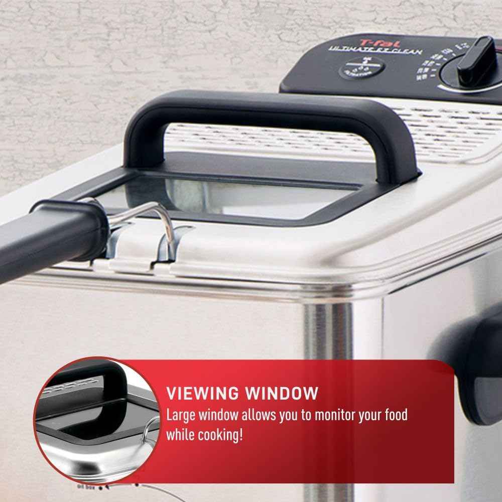 T-fal 3.5L Deep Fryer with Oil Filtration System: 1700W Stainless Steel Fryer, Dishwasher Safe Parts, Digital Timer, Adjustable Temperature Control for Perfect Golden Crispy Results 🍁 All In One Marketplace Canada