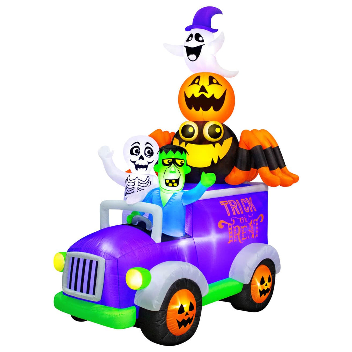 Occasions 10.5' Inflatable Halloween Truck, 10.5 ft Tall, Multicolored