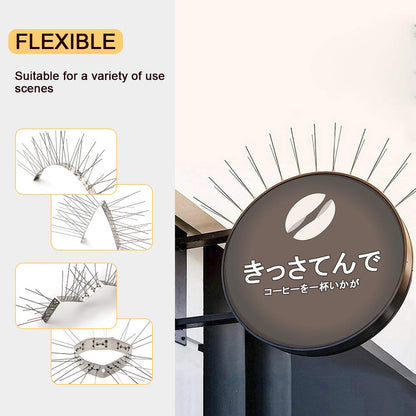 OFFO Bird Spikes with Stainless Steel Base, Durable Bird Repellent Spikes Arrow Pigeon Spikes Fence Kit for Deterring Small Bird, Crows and Woodpeckers, Covers 3.4 Feet(1.04m) 🍁 All In One Marketplace Canada