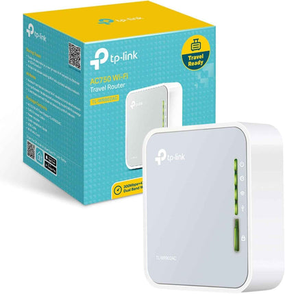 TP-Link AC750 Wireless Portable Nano Travel Router(TL-WR902AC) - Support Multiple Modes, WiFi Router/Hotspot/Bridge/Range Extender/Access Point/Client Modes, Dual Band WiFi, 1 USB 2.0 Port 🍁 All In One Marketplace Canada
