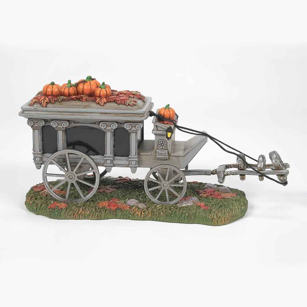 Department 56 Snow Village Accessories Halloween Disneyland the Haunted Mansion Hearse Figurine, 4.17 Inch, Multicolor