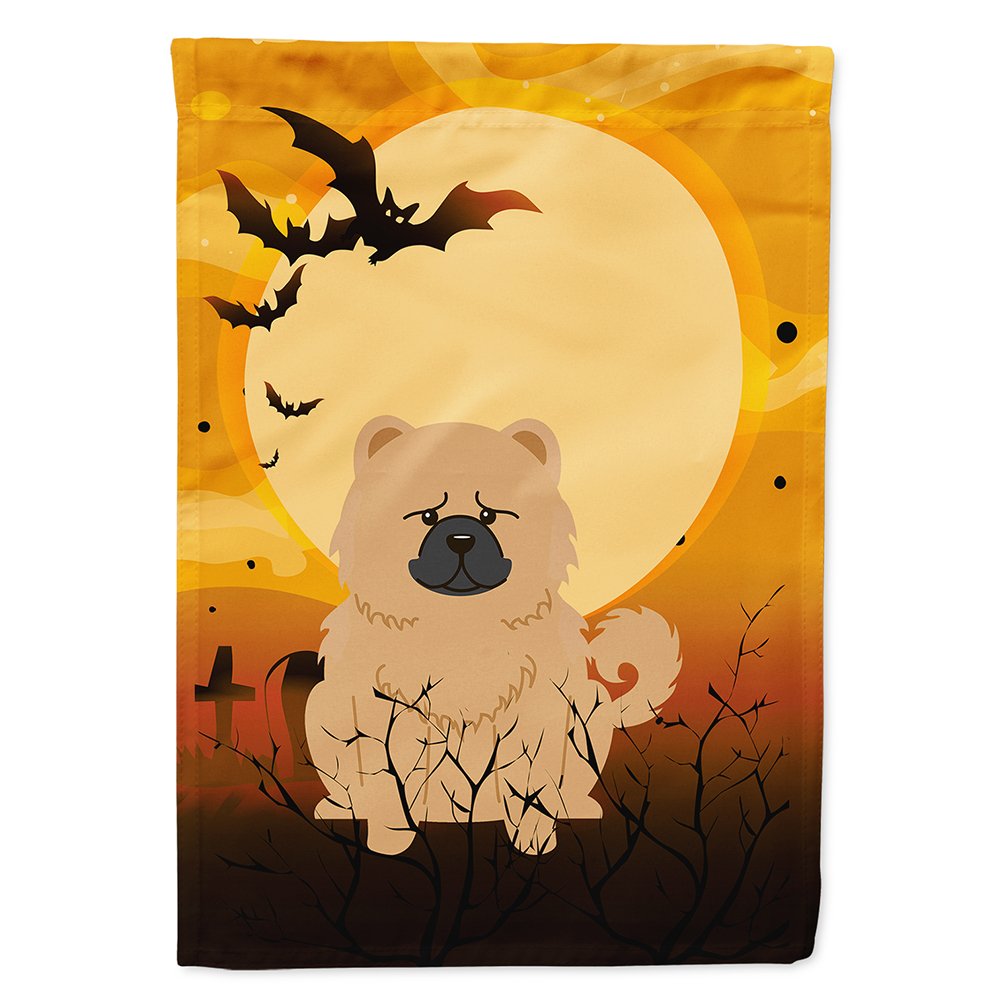 Caroline's Treasures BB4410CHF Halloween Chow Chow Cream Canvas House Size Flag, Large, Multicolor