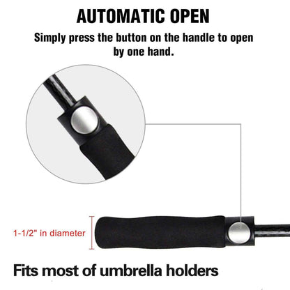 ACEIken Golf Umbrella Windproof Large 62 Inch, Double Canopy Vented, Automatic Open, Extra Large Oversized,Sun Protection Ultra Rain & Wind Resistant Stick Umbrellas, Black 🍁 All In One Marketplace Canada