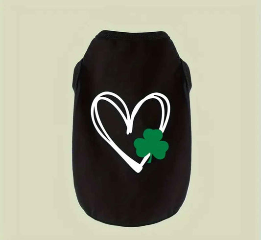 Lucky Heart Tee – Saint Patrick’s Day Dog Tee