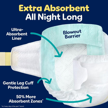 Pampers ZZZ Overnight Diapers, Size 7, Nighttime Protection Disposable Baby Diaper, 1 Pack (Count of 36) 🍁 All In One Marketplace Canada