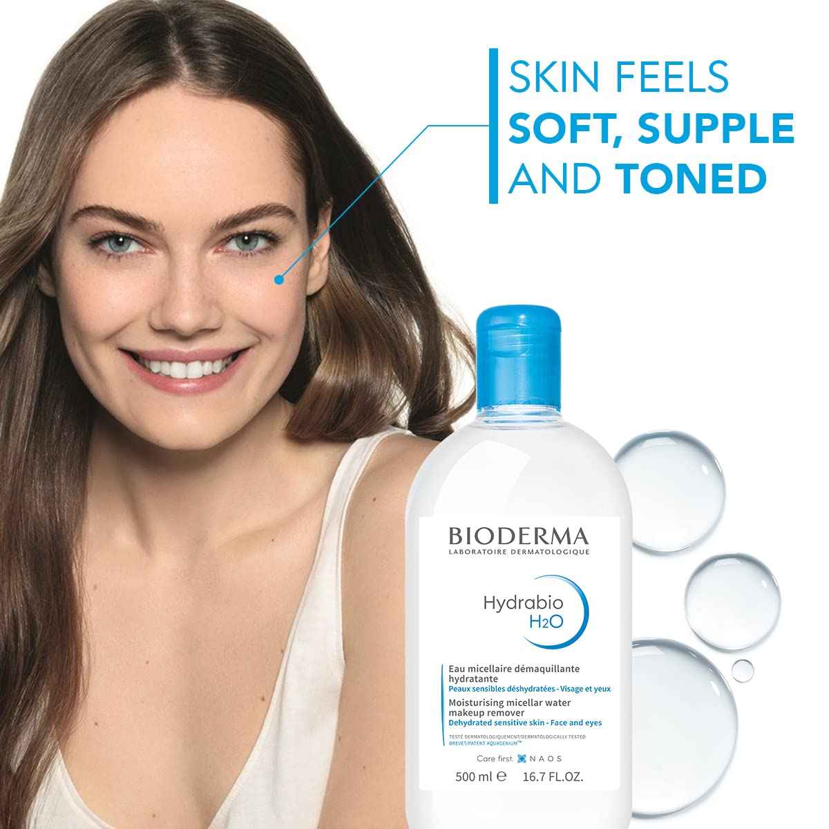 Bioderma Hydrabio H2O Micellar Water, Cleansing and Makeup Removing Gentle Face Cleanser for Dehydrated Sensitive Skin 🍁 All In One Marketplace Canada