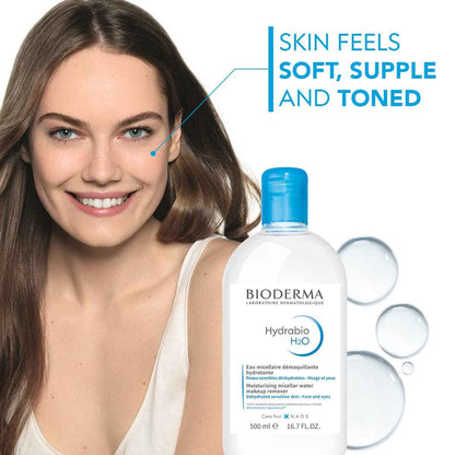 Bioderma Hydrabio H2O Micellar Water, Cleansing and Makeup Removing Gentle Face Cleanser for Dehydrated Sensitive Skin 🍁 All In One Marketplace Canada