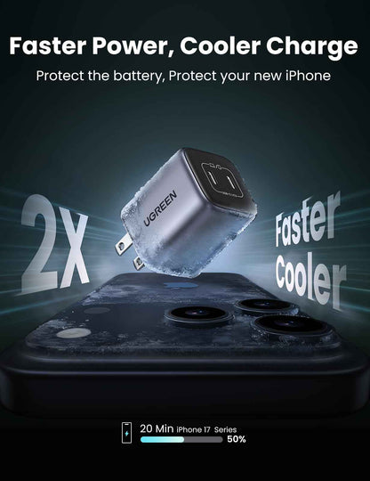 UGREEN Nexode 45W USB C Charger Block, GaN PPS Dual Port USB C Fast Charger Super Fast Charge 2.0 Wall Plug Compatible with Galaxy S26 S25 S24 Ultra S23 A54, iPhone 17 16 Pro Max, iPad, Pixel 10 9 8 🍁 All In One Marketplace Canada
