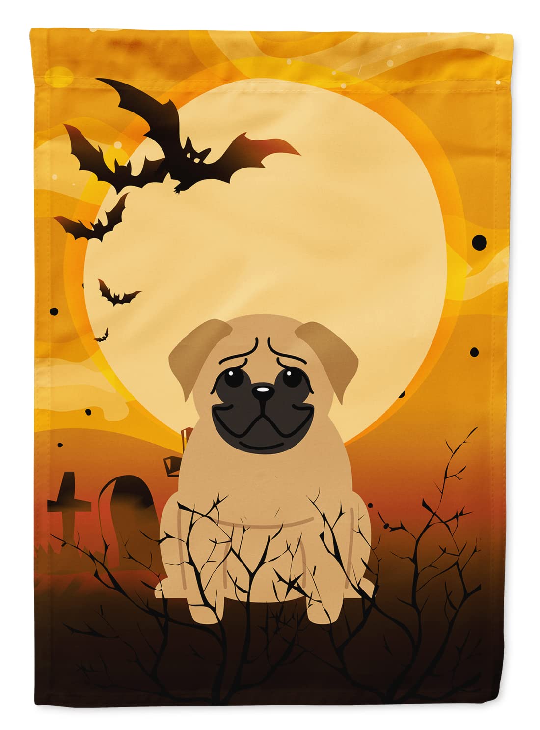 Caroline's Treasures BB4273GF Halloween Pug Brown Garden Size Flag, Small, Multicolor