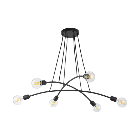 HELIX Black Minimalist Pendant Light 6  (Clearance) - AURABAGS SHOP