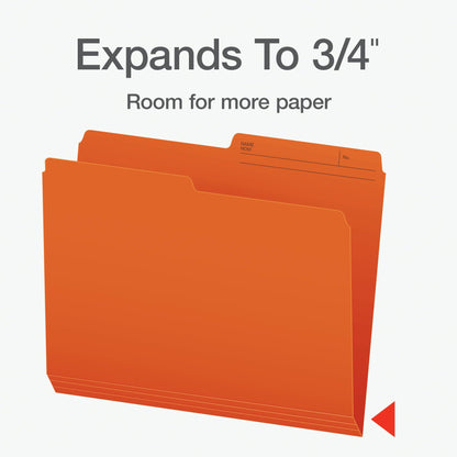 Pendaflex File Folders, 1/2 Cut Tab, Letter Size, Orange, Durable Paper Stock, 100/Box, Ideal for Office/Home/School Organization, Made in Canada, Reversible File Organizers 🍁 All In One Marketplace Canada