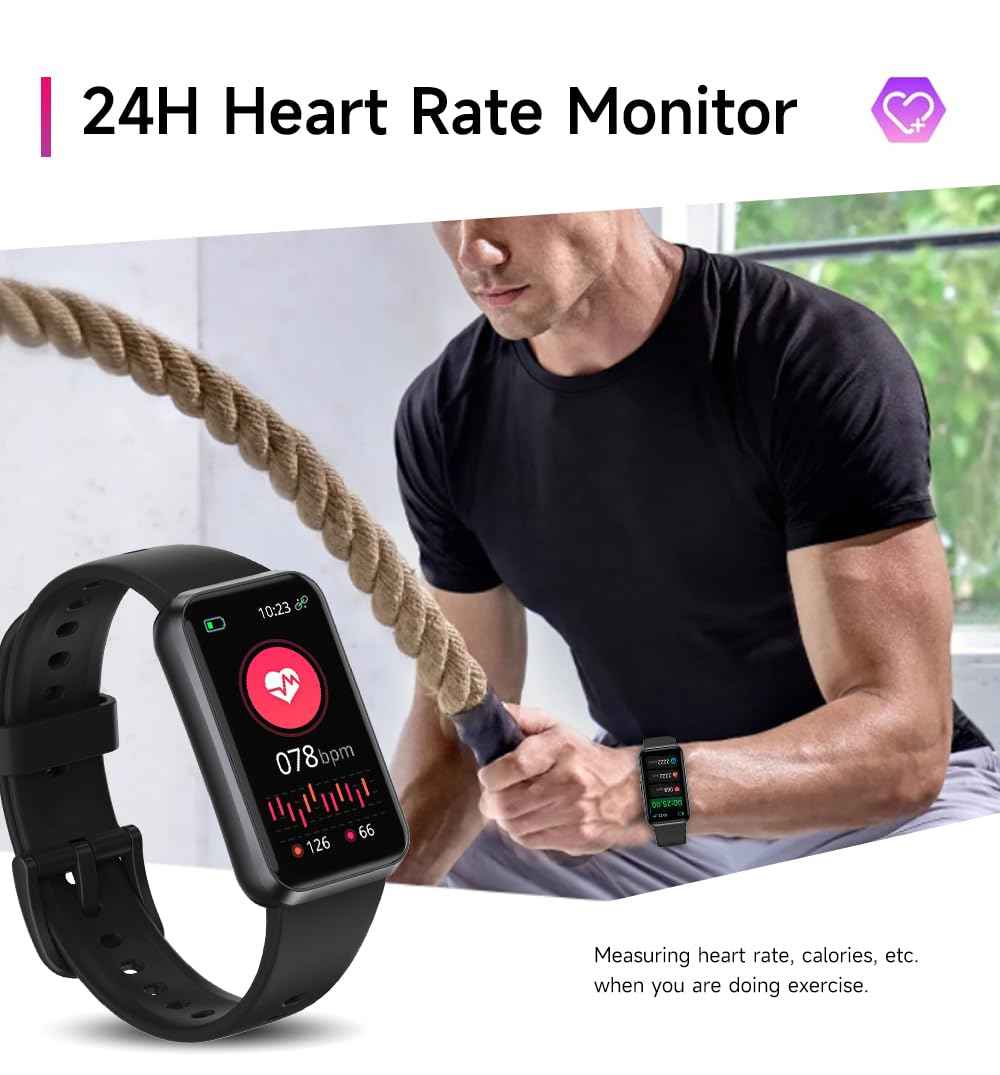 USMECBL Fitness Tracker, Blood Oxygen Heart Rate Sleep 24/7 Health Monitor/Calorie Steps Counter Pedometer Activity Smart watchs/Notifications for Android/iOS Men Women 🍁 All In One Marketplace Canada