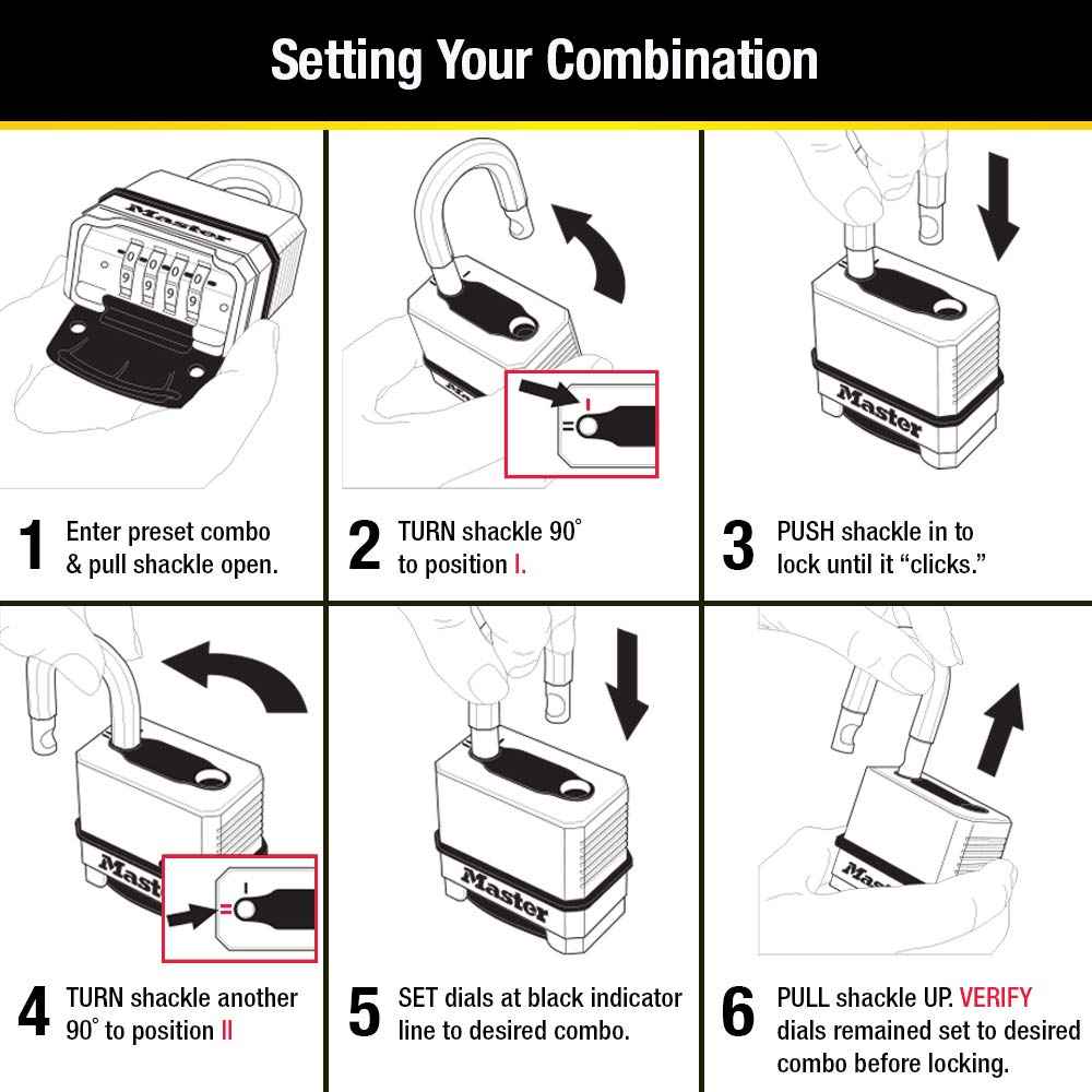 Master Lock Gold Outdoor Combination Lock, Heavy Duty Weather Resistant Padlock, Resettable Combination Lock for Outdoor Use 1.2 x 2 x 3.87 inches, 2 Pack, M175LFEC2 🍁 All In One Marketplace Canada