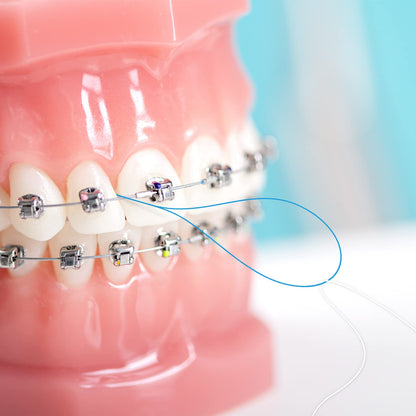 Floss Threaders, Deep Clean Dental Floss Threader for Braces, Bridges, and Implants, Blue 🍁 All In One Marketplace Canada