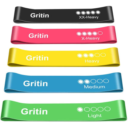 Gritin Resistance Bands, Set of 5 Skin-Friendly Resistance Exercise Band 🍁 All In One Marketplace Canada