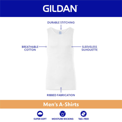 Gildan Men's A-Shirts Tanks Multipack, Black (6 Pack), XX-Large 🍁 All In One Marketplace Canada