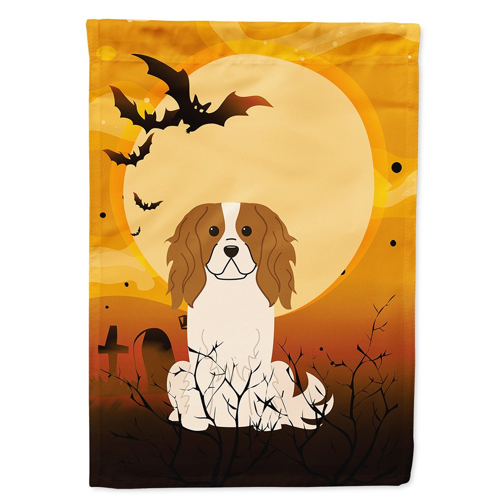 Caroline's Treasures BB4324CHF Halloween Cavalier Spaniel Flag Canvas House Size, Large, Multicolor