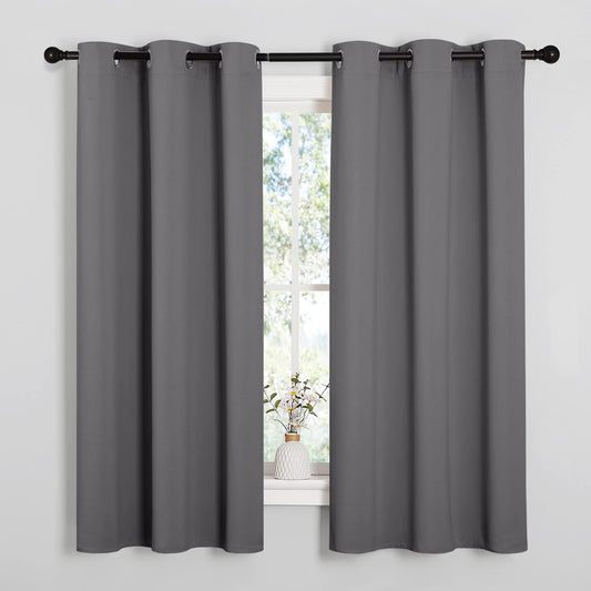 NICETOWN Blackout Curtains 2 Panels for Bedroom- Thermal Insulated Grommet Blackout Curtains 63 Inches Long for Living Room/Kitchen Rideaux occultants (2 Panels, W42 x L63 -Inch,Grey) 🍁 All In One Marketplace Canada