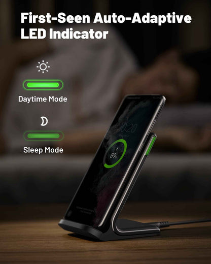 Wireless Charger, INIU [2 Pack] 15W Fast Wireless Charging Stand, Wireless Charging Station with Sleep-Friendly Adaptive Light for iPhone 17 16 15 14 13 12 Pro Max Samsung Galaxy S23 S22 🍁 All In One Marketplace Canada