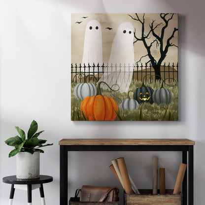 Renditions Gallery Modern Canvas Wall Art Pictures for Office Decorations Halloween Hunted Pumpkin Patch Premium Wall Hanging Wooden Artwork for Livingroom Kitchen Paintings - 16"X16" LT508