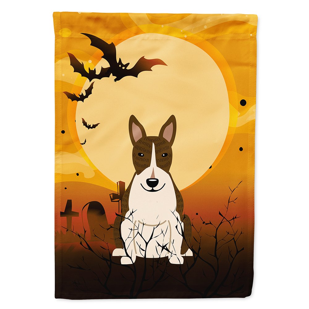 Caroline's Treasures BB4402CHF Halloween Bull Terrier Dark Brindle Canvas House Size Flag, Large, Multicolor