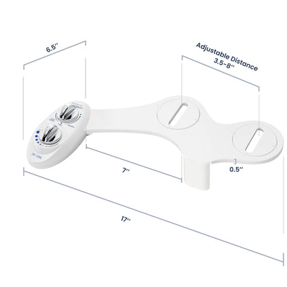 LUXE Bidet NEO 185 - Dual Nozzle, Self-Cleaning, Non-Electric Bidet Attachment for Toilet Seat, Adjustable Water Pressure, Rear & Feminine Wash (White) 🍁 All In One Marketplace Canada