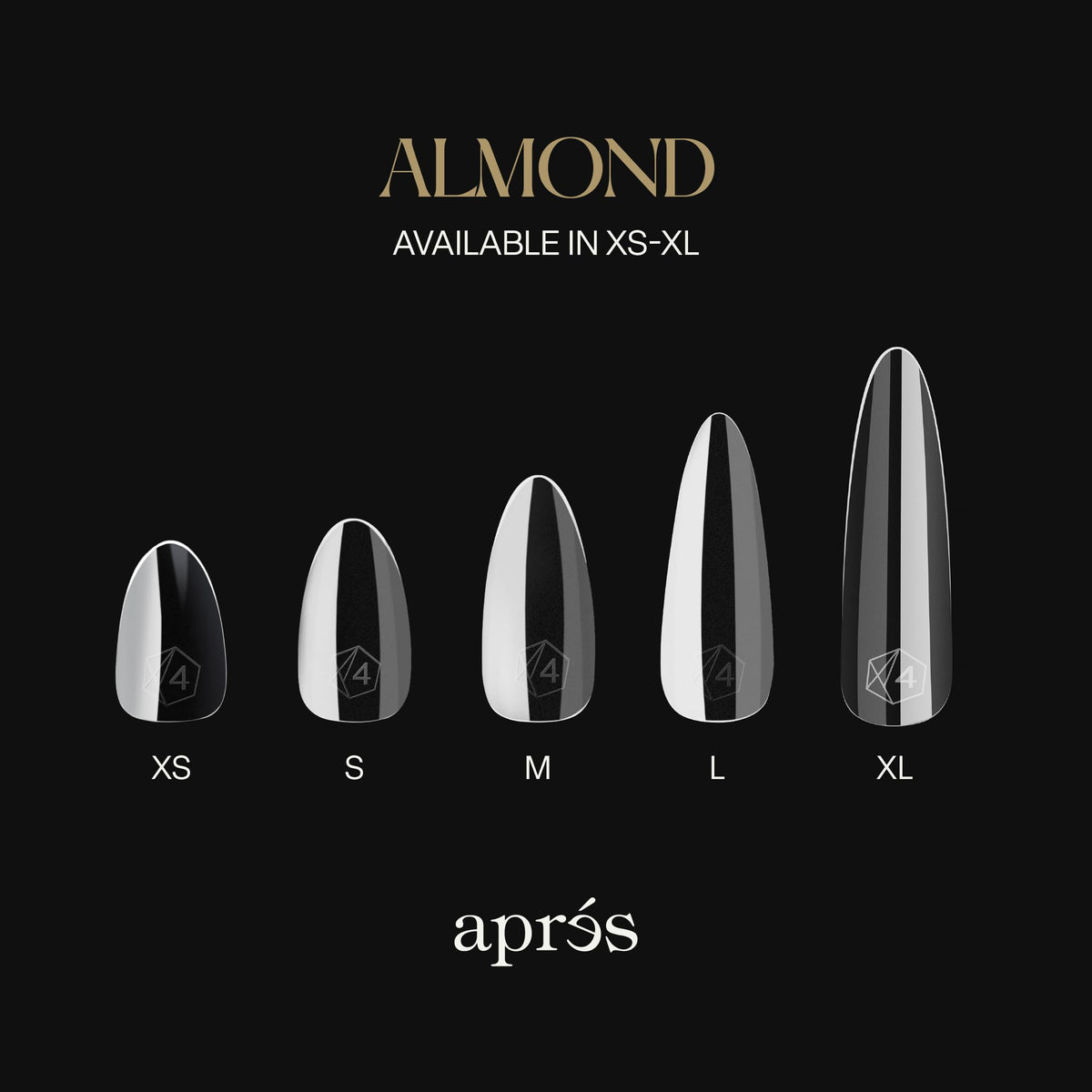 APRÉS Gel-X® Almond Box of Nail Tips | 280 Soft Gel Nail Tips, 14 Sizes 00-9 | Half-sizes Included (Natural Almond Short, 280 Count) 🍁 All In One Marketplace Canada