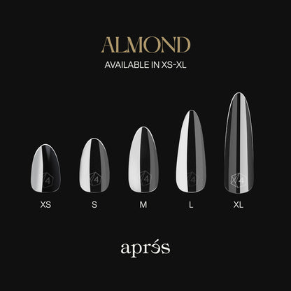 APRÉS Gel-X® Almond Box of Nail Tips | 280 Soft Gel Nail Tips, 14 Sizes 00-9 | Half-sizes Included (Natural Almond Short, 280 Count) 🍁 All In One Marketplace Canada