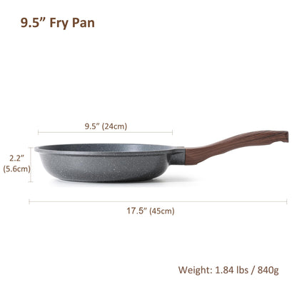 SENSARTE Nonstick Frying Pan Skillet, Swiss Granite Coating Omelette Pan, Healthy Stone Cookware Chef's Pan, PFOA Free (8/9.5/10/11/12.5 Inch) (9.5 Inch) 🍁 All In One Marketplace Canada