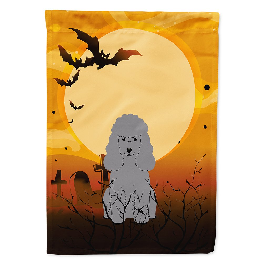 Caroline's Treasures BB4334CHF Halloween Poodle Silver Flag Canvas House Size, Large, Multicolor