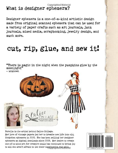 Cut & Create Classic Halloween Ephemera Book: Designer Ephemera for Junk Journals, Art Journals & Other Paper Crafts