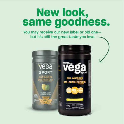 Vega Sport Pre-Workout Energizer, Berry (30 Servings) Vegan Preworkout Energy Powder, Gluten Free, 100mg Caffeine, Non GMO, 540g (Packaging May Vary) 🍁 All In One Marketplace Canada