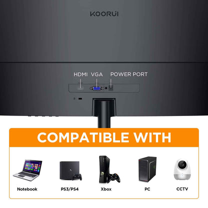 KOORUI 24 Inch FHD 1500R Curved Computer Monitor 🍁 All In One Marketplace Canada