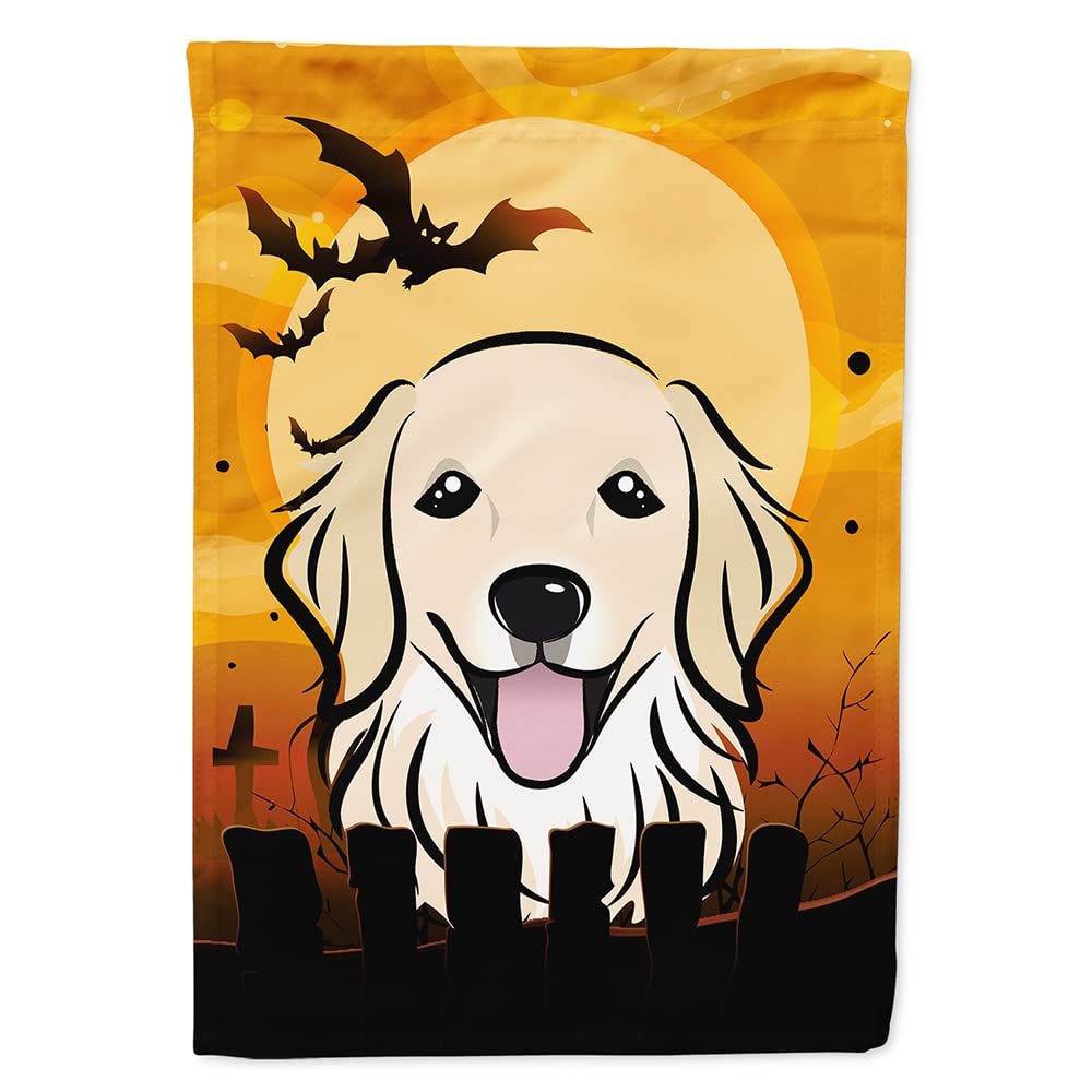 Caroline's Treasures BB1763CHF Halloween Golden Retriever Canvas House Size Flag, Multicolor, Large
