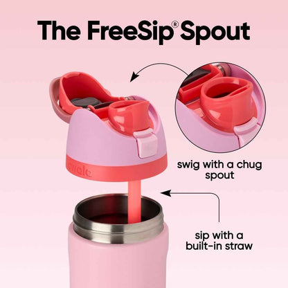 Owala FreeSip Insulated Stainless Steel Water Bottle with Straw for Sports and Travel, BPA-Free Sports Water Bottle, 32 oz, Pink, Angel Food Cake 🍁 All In One Marketplace Canada