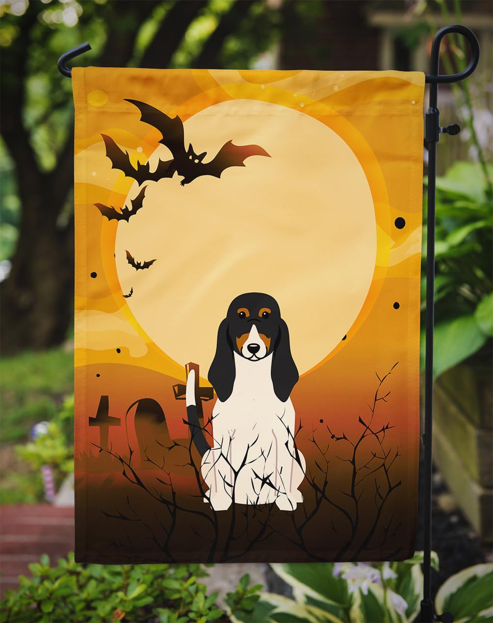 Caroline's Treasures BB4310GF Halloween Swiss Hound Flag Garden Size, Small, Multicolor