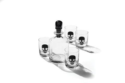 Oneida Vintro Halloween Skeleton 5-Piece Whiskey Glass Set